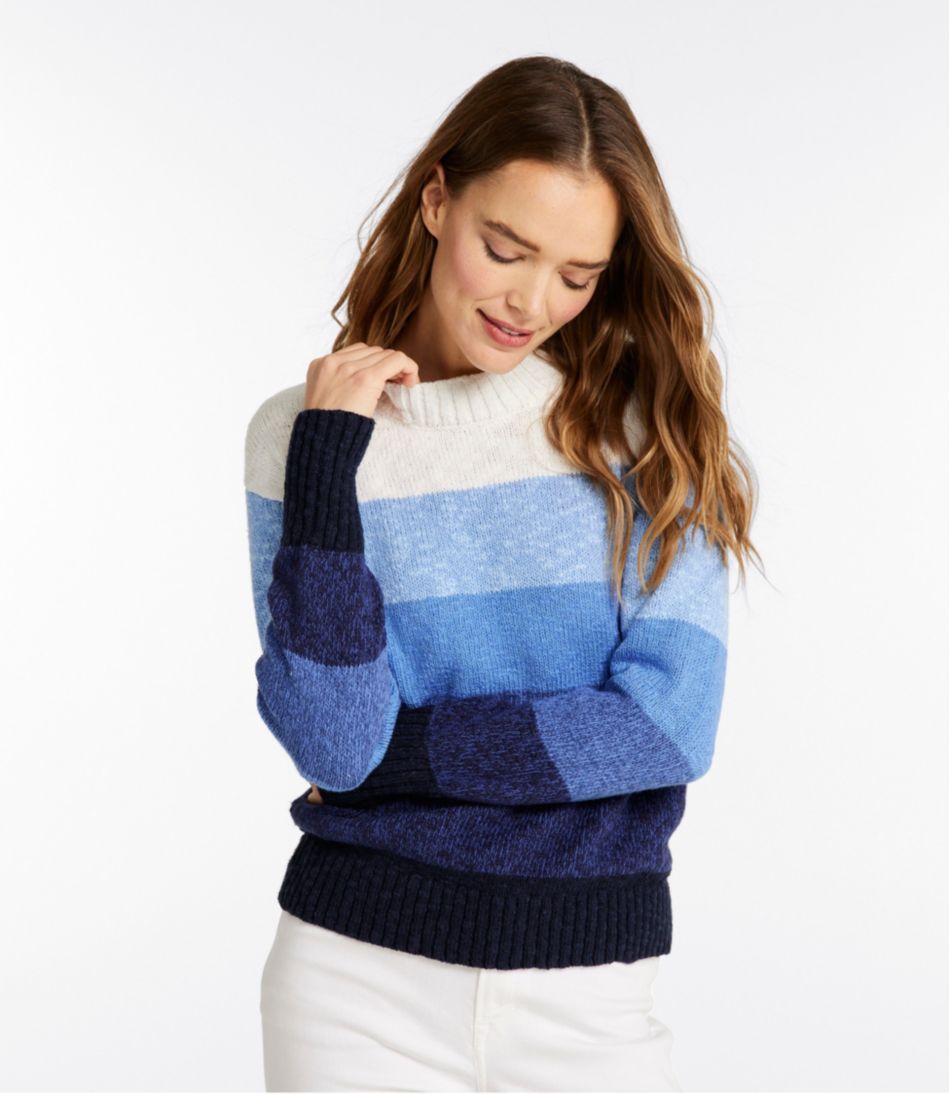 Women's Cotton Ragg Sweater, Crewneck Stripe - L.L.Bean Great Value