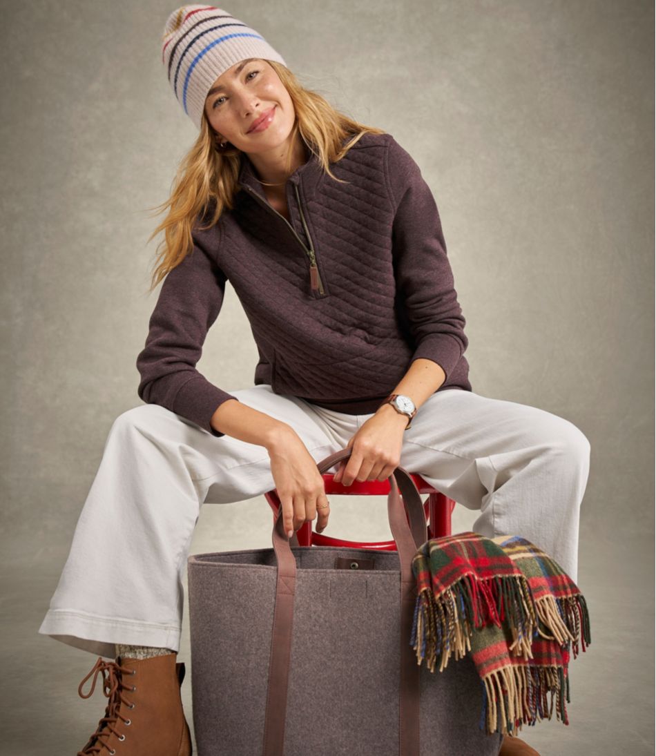 Women's Quilted Quarter-Zip Pullover - L.L.Bean Latest