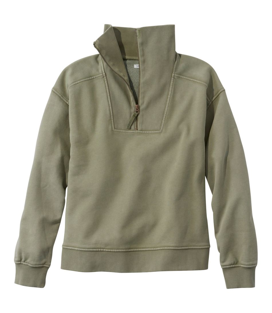 Women's Sunwashed Sweats, Quarter-Zip - L.L.Bean Quality