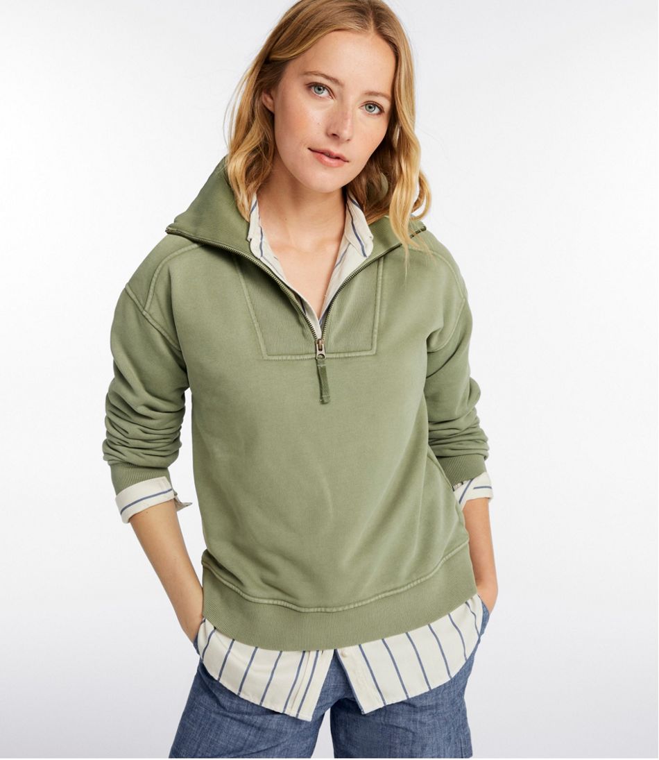 Women's Sunwashed Sweats, Quarter-Zip - L.L.Bean Quality