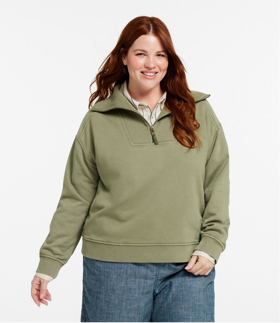 Women's Sunwashed Sweats, Quarter-Zip - L.L.Bean Quality