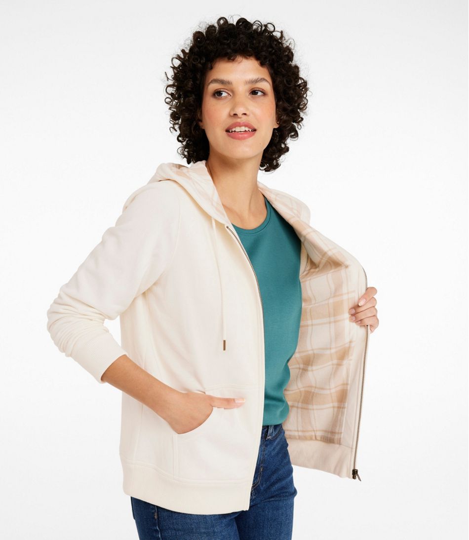 Women's L.L.Bean 1912 Sweatshirt, Flannel-Lined Hoodie - L.L.Bean Premium