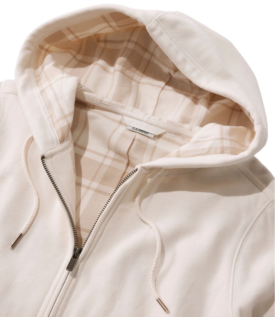 Women's L.L.Bean 1912 Sweatshirt, Flannel-Lined Hoodie - L.L.Bean Premium