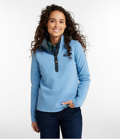 Women's Lakewashed Double-Knit Quarter-Snap - L.L.Bean Featured