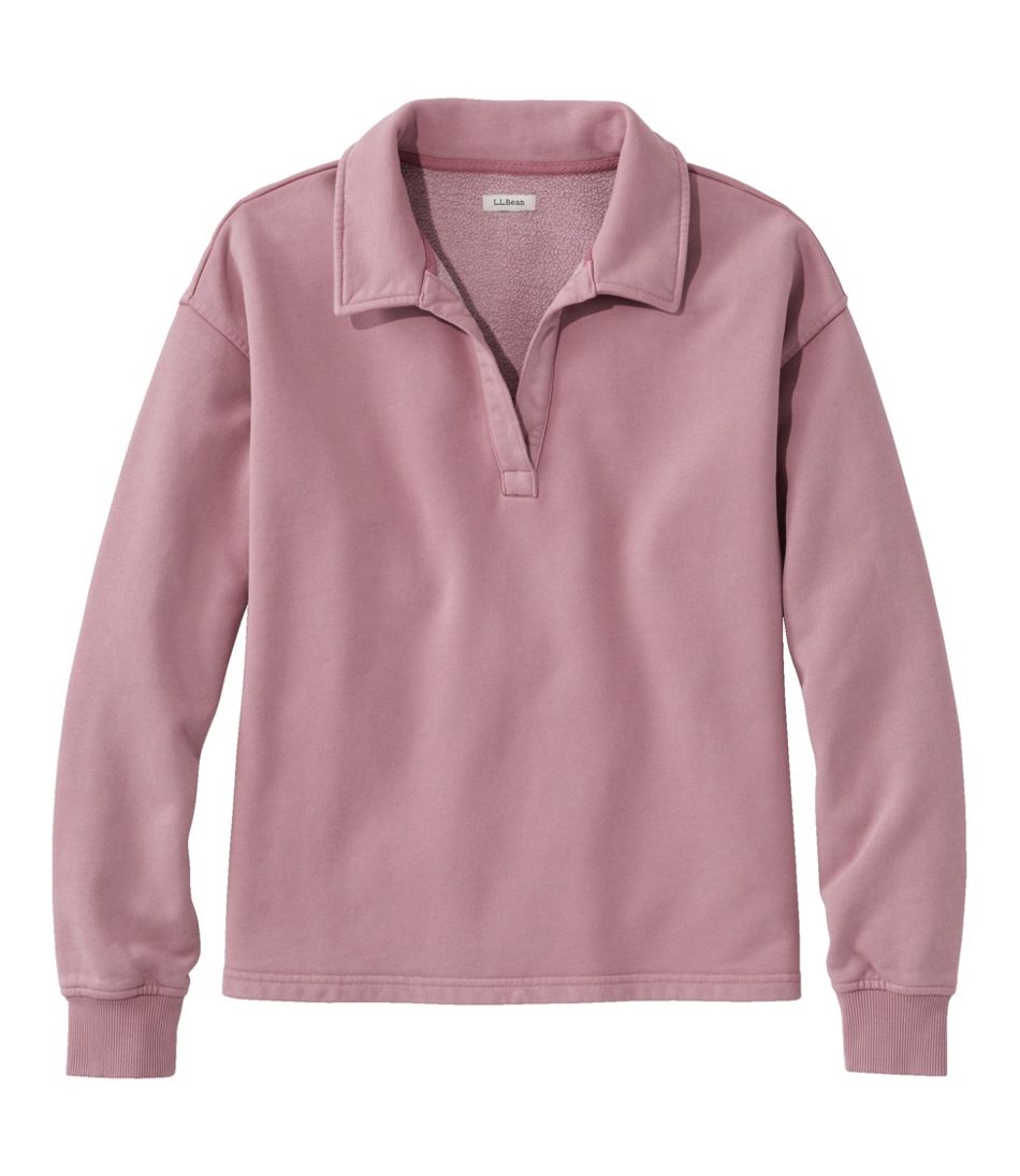 Women's Sunwashed Sweats, Splitneck Polo - L.L.Bean Trending