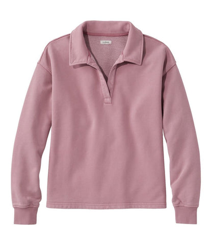 Women's Sunwashed Sweats, Splitneck Polo - L.L.Bean Trending