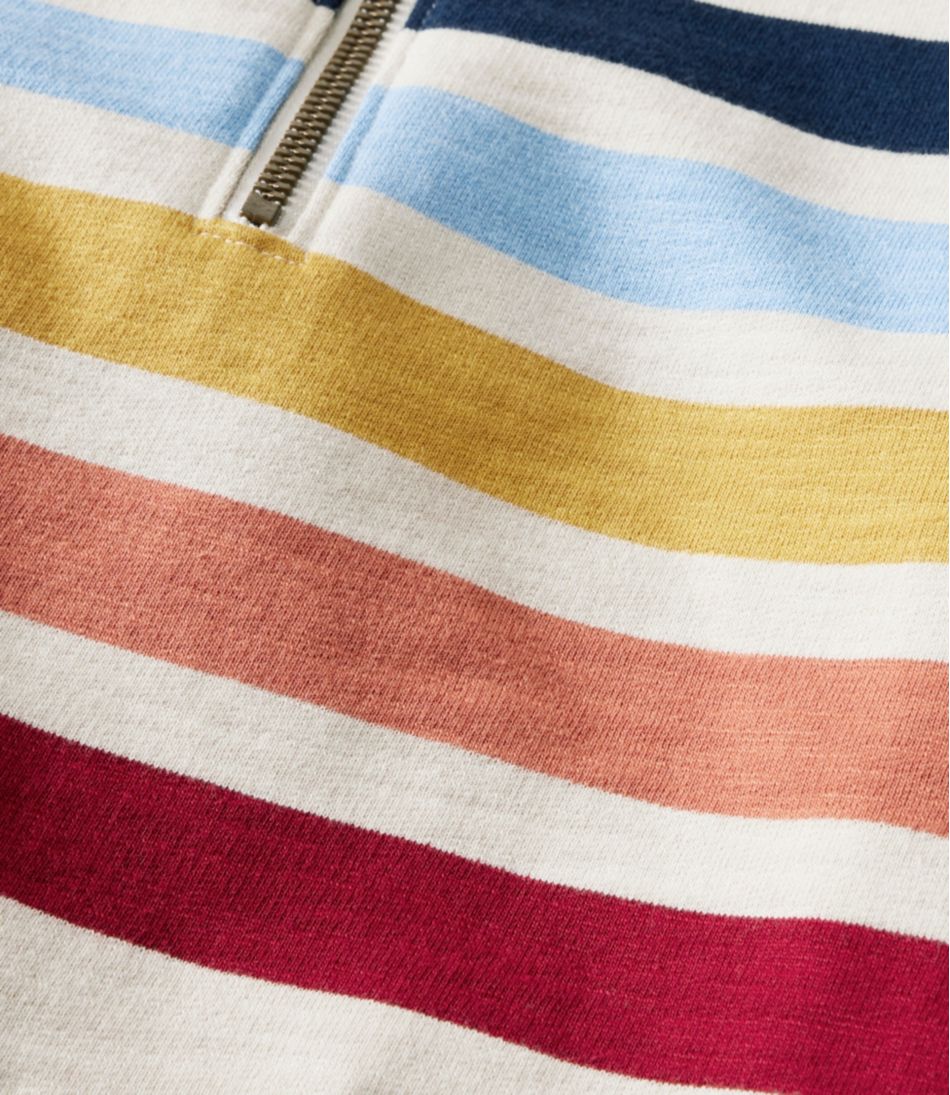 Women's Peaks Island Quarter-Zip Pullover, Stripe - L.L.Bean Signature