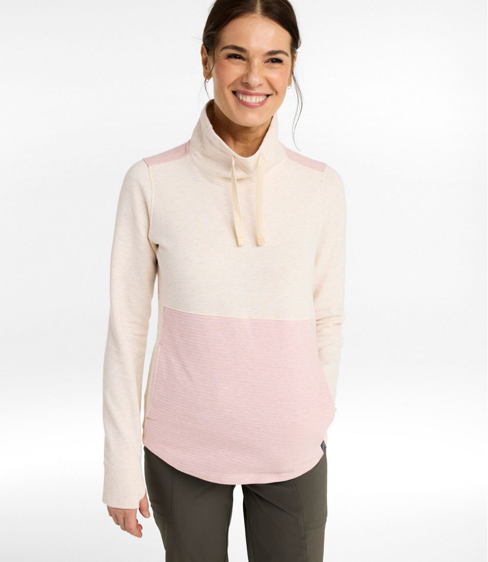 Women's Bean's Cozy Mixed Knits Pullover, Colorblock - L.L.Bean Quality