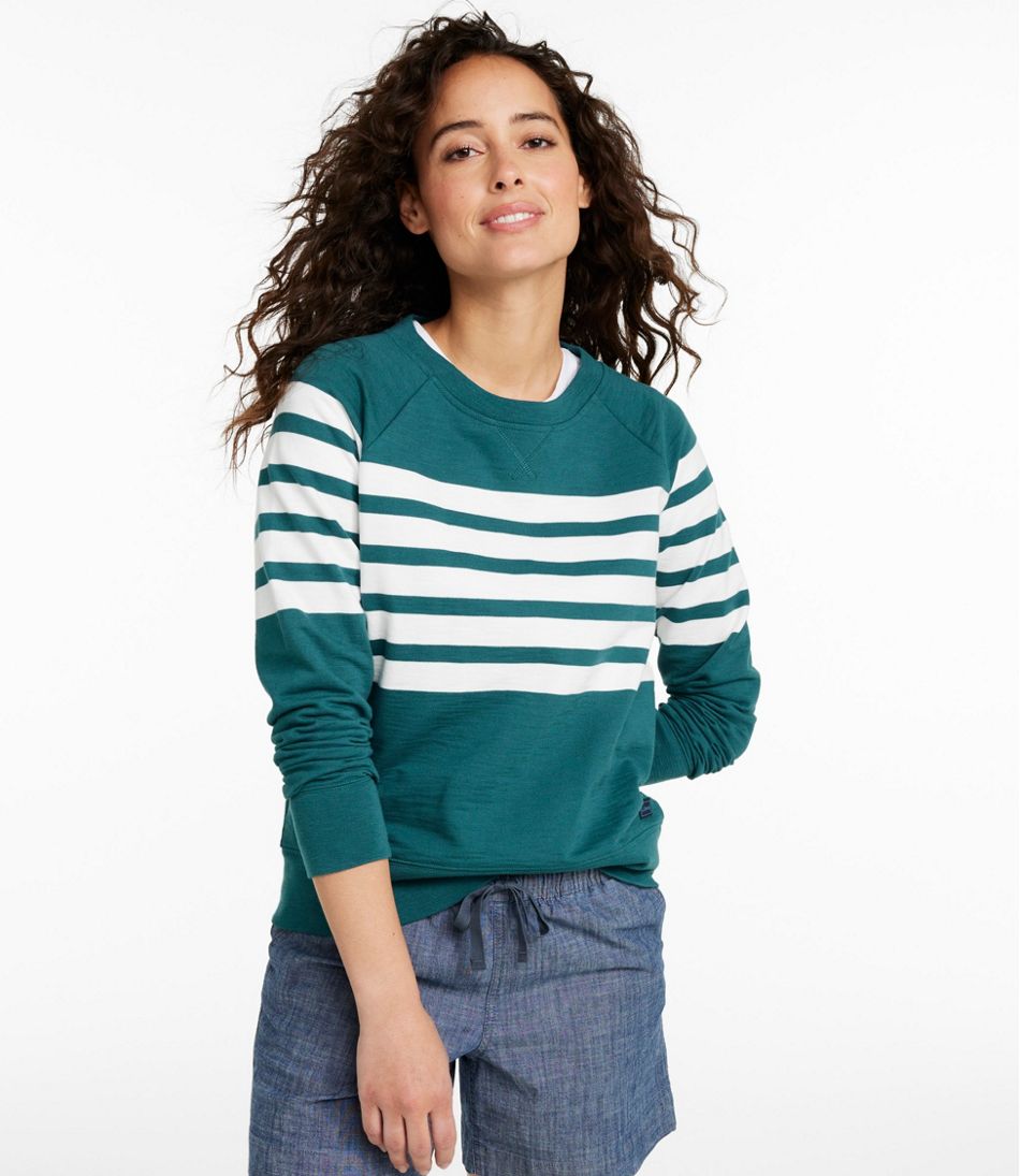Women's Peaks Island Crewneck, Stripe - L.L.Bean Trusted
