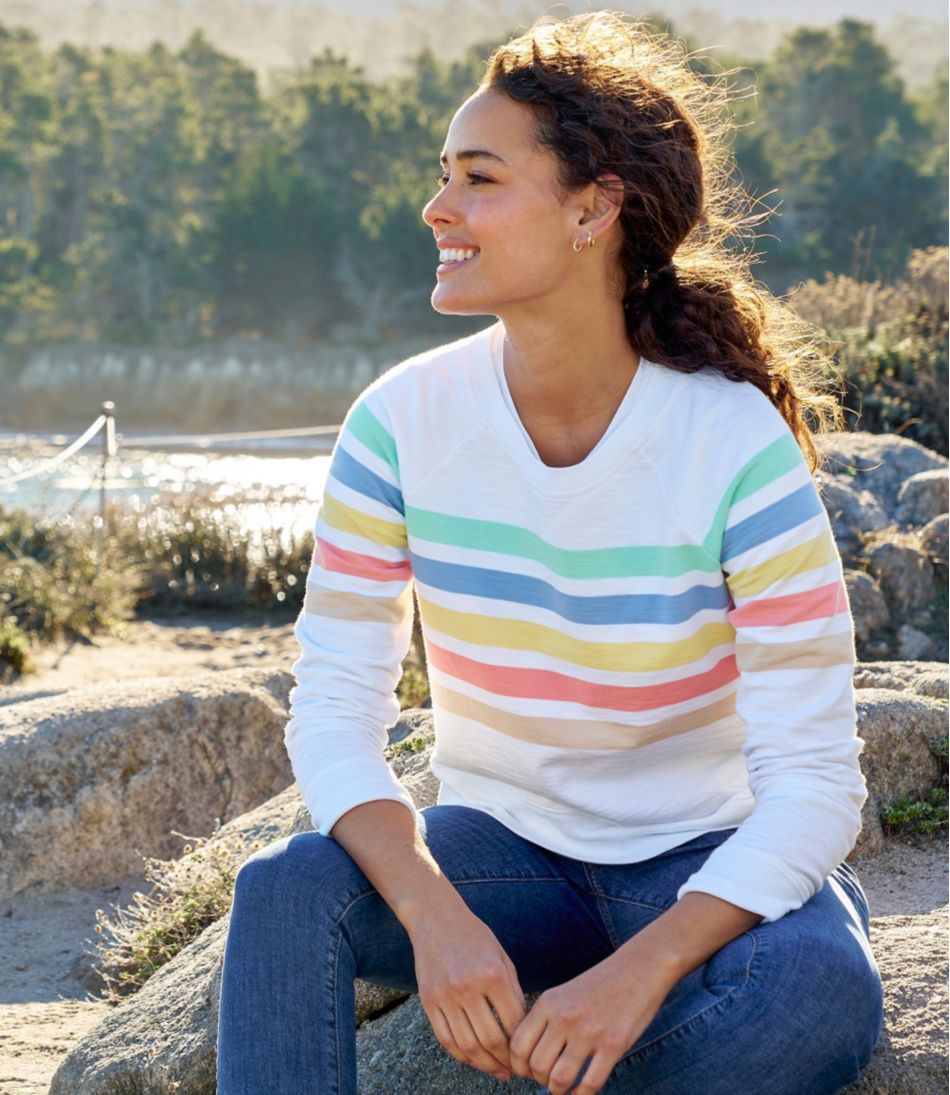 Women's Peaks Island Crewneck, Stripe - L.L.Bean Trusted