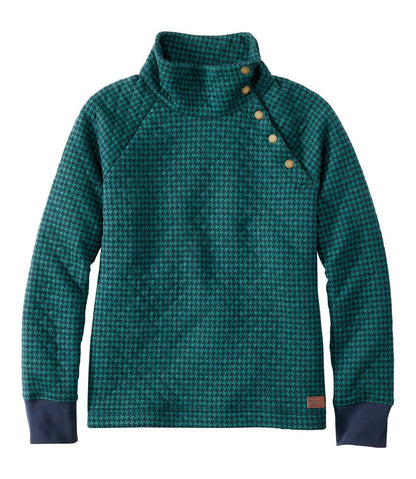 Women's Quilted Sweatshirt, Snapneck Pullover Print - L.L.Bean New