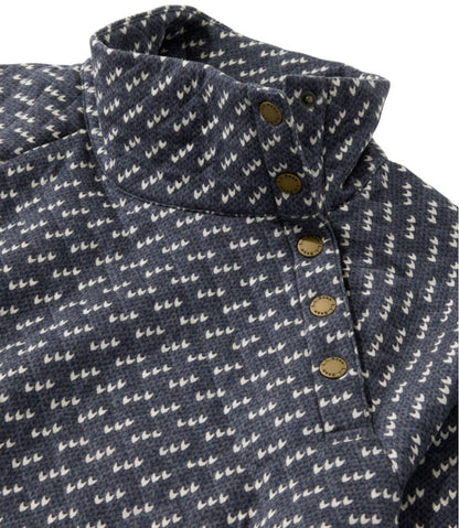 Women's Quilted Sweatshirt, Snapneck Pullover Print - L.L.Bean New