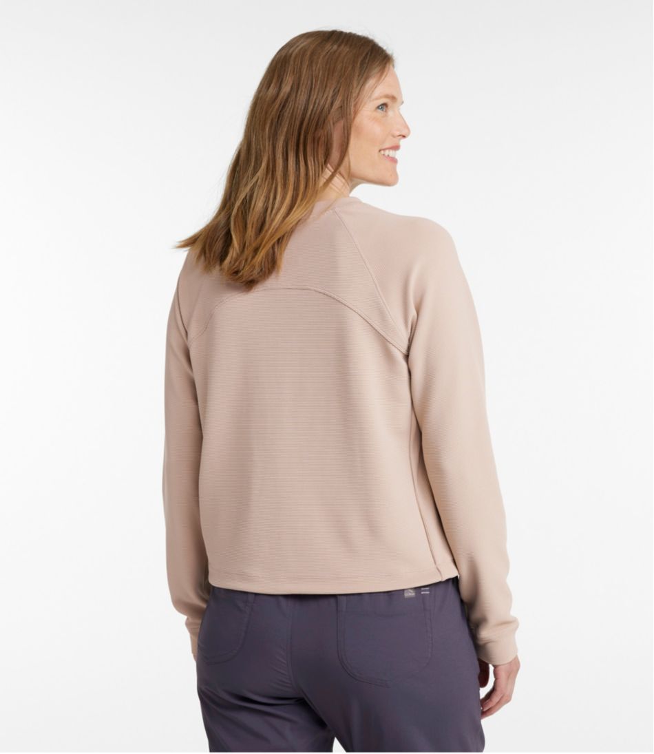 Women's VentureStretch Ottoman-Rib Pullover, Cropped - L.L.Bean Featured