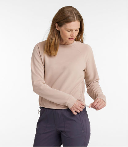 Women's VentureStretch Ottoman-Rib Pullover, Cropped - L.L.Bean Featured