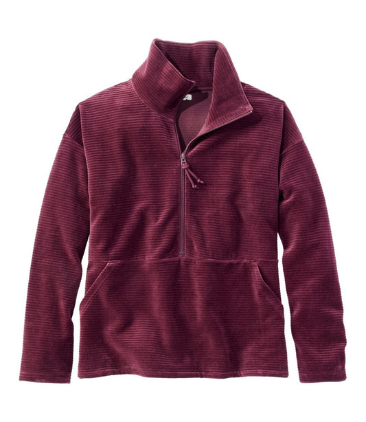 Women's Soft Stretch Corduroy Pullover, Half-Zip - L.L.Bean Signature