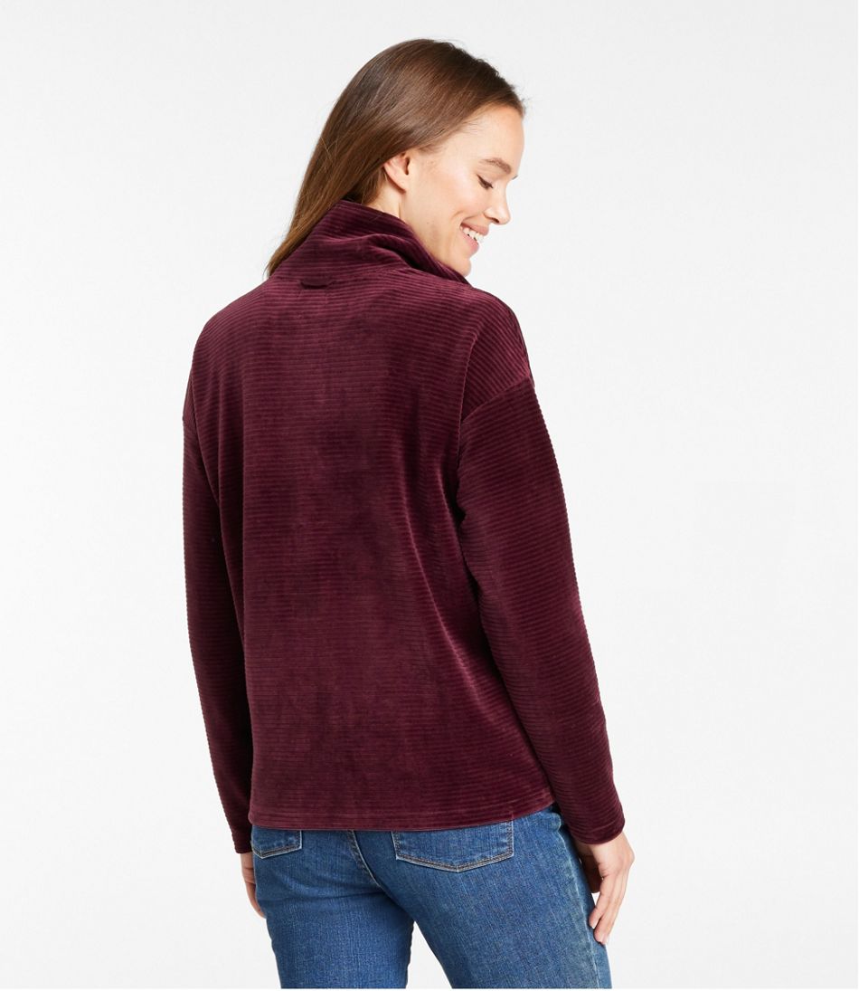 Women's Soft Stretch Corduroy Pullover, Half-Zip - L.L.Bean Signature