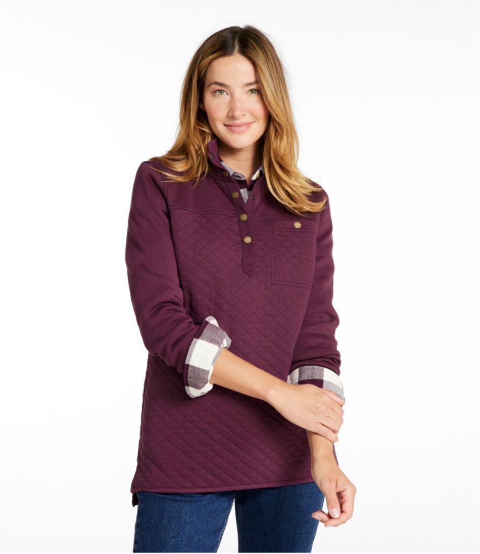 Women's Quilted Sweatshirt, Mockneck Tunic - L.L.Bean Quality