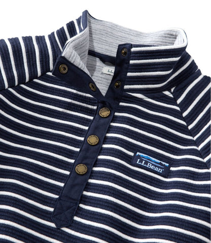 Women's Lakewashed Double-Knit Quarter-Snap, Stripe - L.L.Bean Top Pick