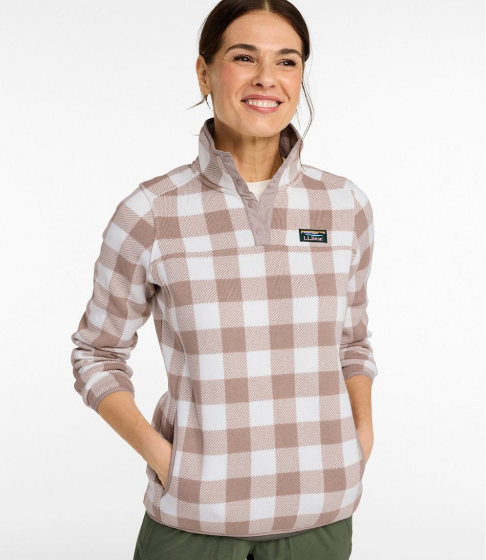 Women's L.L.Bean Sweater Fleece Pullover, Print - L.L.Bean Premium