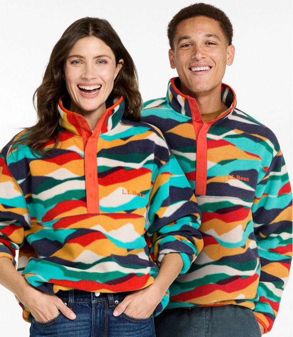 Adults' Bean's Classic Fleece Pullover, Print - L.L.Bean Featured