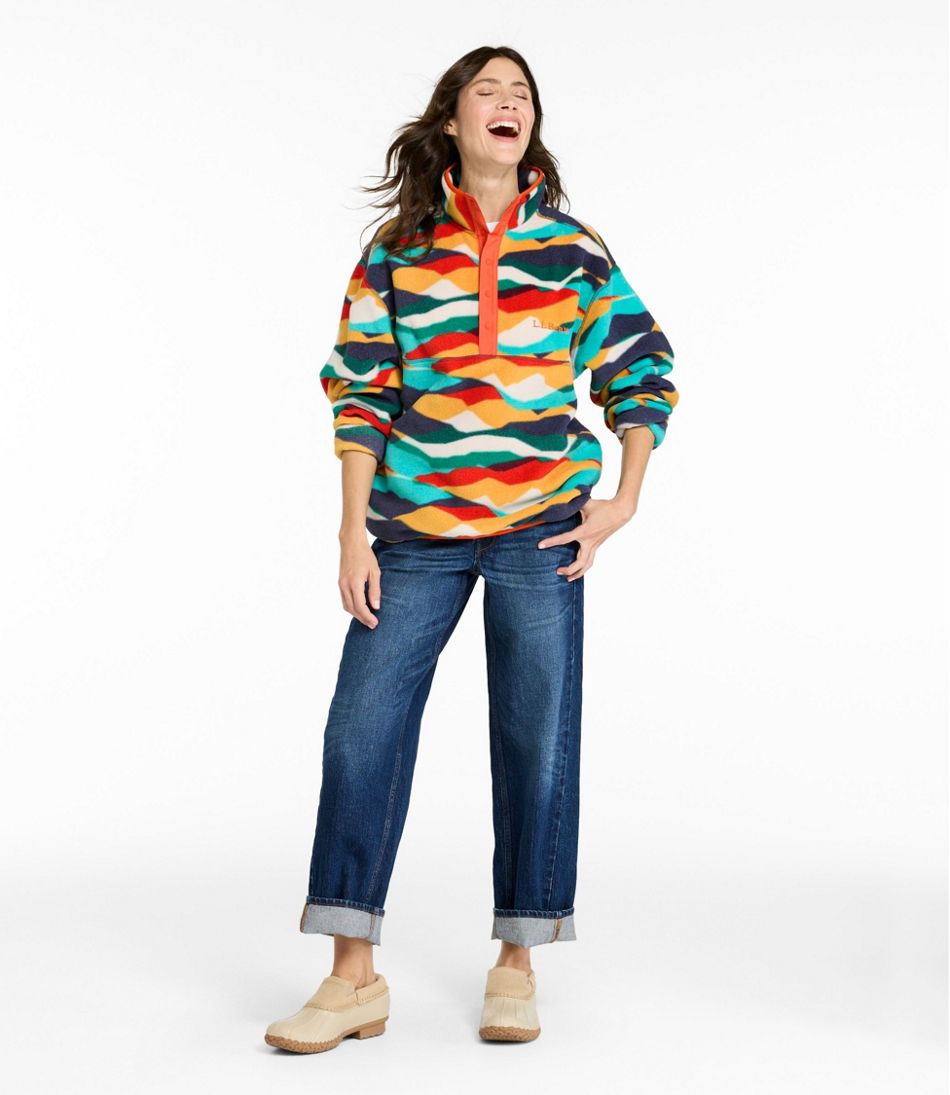 Adults' Bean's Classic Fleece Pullover, Print - L.L.Bean Featured