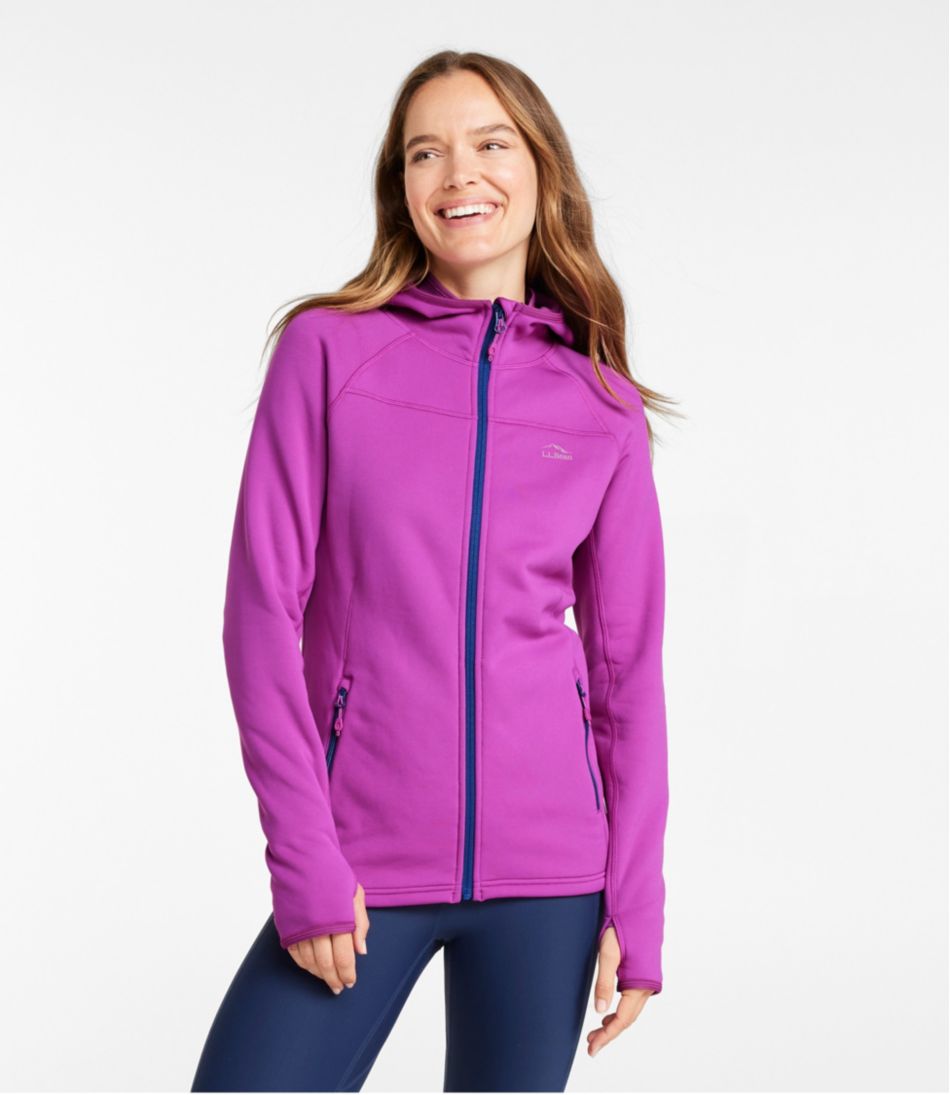 Women's PrimaLoft ThermaStretch Fleece Jacket, Hooded Full-Zip - L.L.Bean Trending