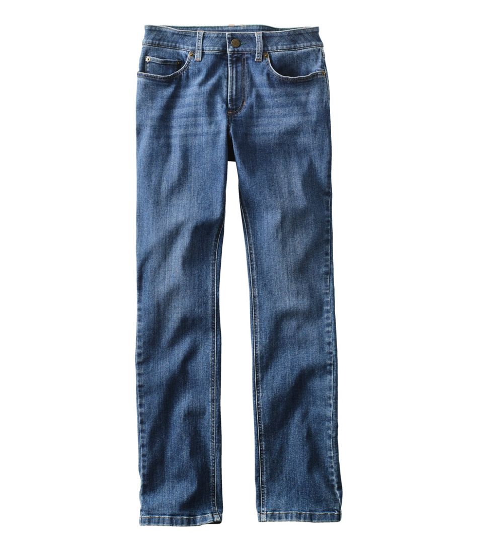 Women's BeanFlex® Jeans, Mid-Rise Straight-Leg - L.L.Bean Essential