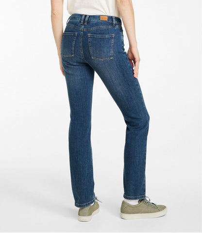 Women's BeanFlex® Jeans, Mid-Rise Straight-Leg - L.L.Bean Essential