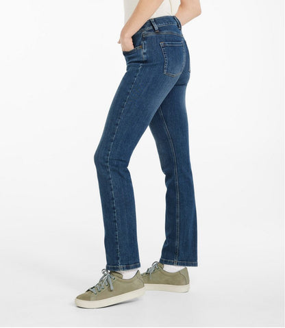 Women's BeanFlex® Jeans, Mid-Rise Straight-Leg - L.L.Bean Essential