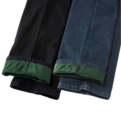 Women's True Shape Jeans, High-Rise Straight-Leg Fleece-Lined - L.L.Bean Everyday
