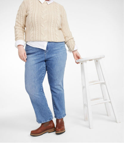 Women's L.L.Bean Everyday Stretch Jeans, High-Rise Mini Bootcut Ankle - L.L.Bean Quality