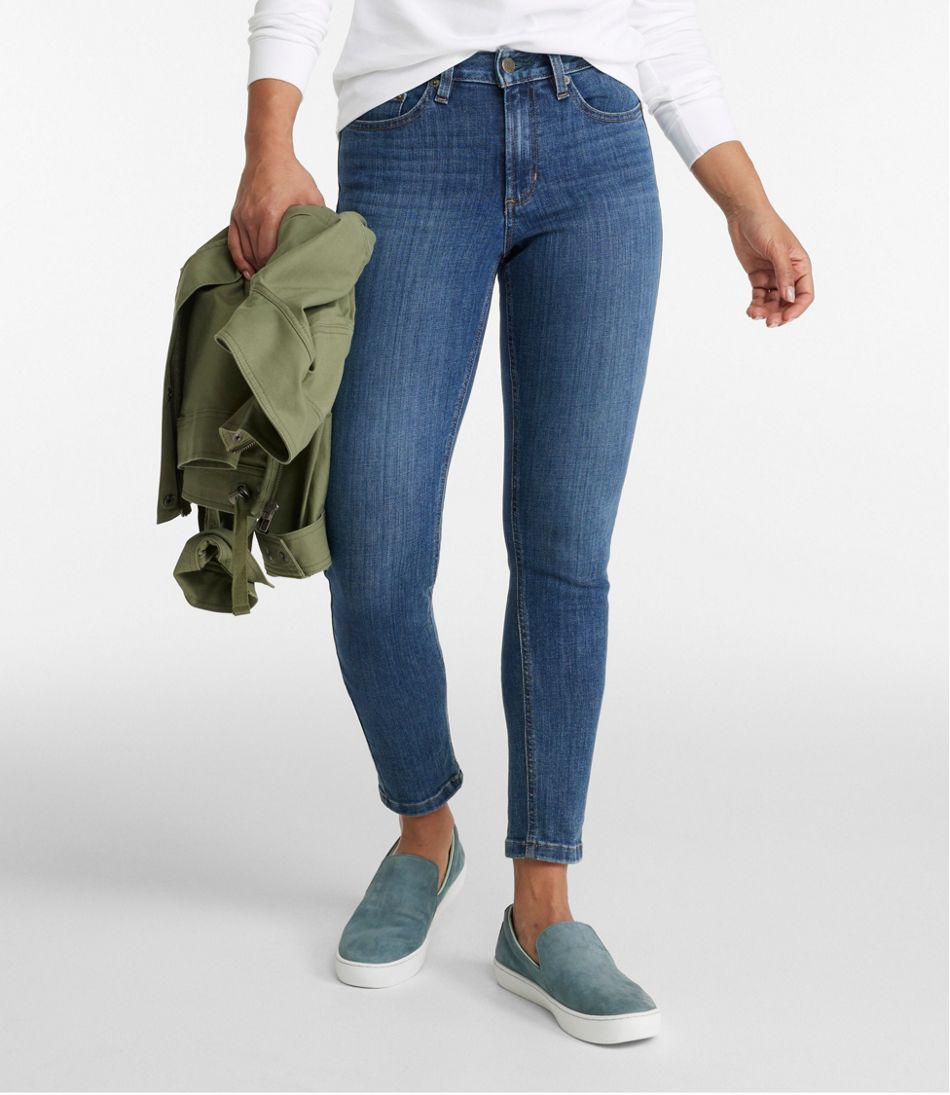 Women's BeanFlex® Jeans, High-Rise Slim-Leg Ankle - L.L.Bean Customer Favorite