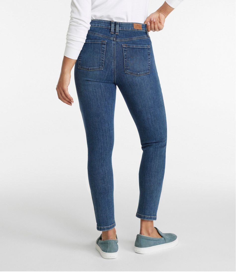 Women's BeanFlex® Jeans, High-Rise Slim-Leg Ankle - L.L.Bean Customer Favorite