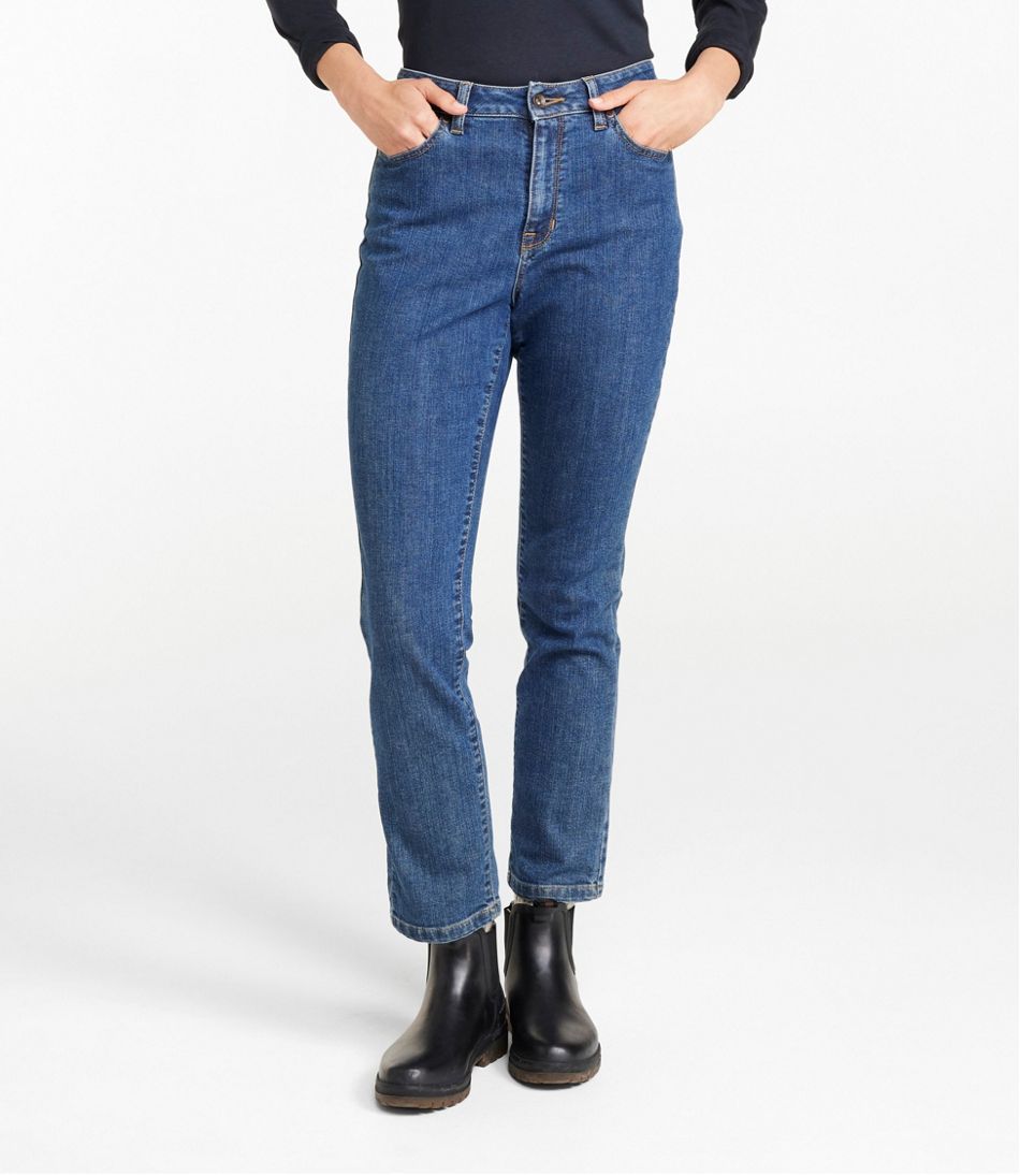 Women's True Shape Jeans, High-Rise Slim-Leg Ankle - L.L.Bean Everyday