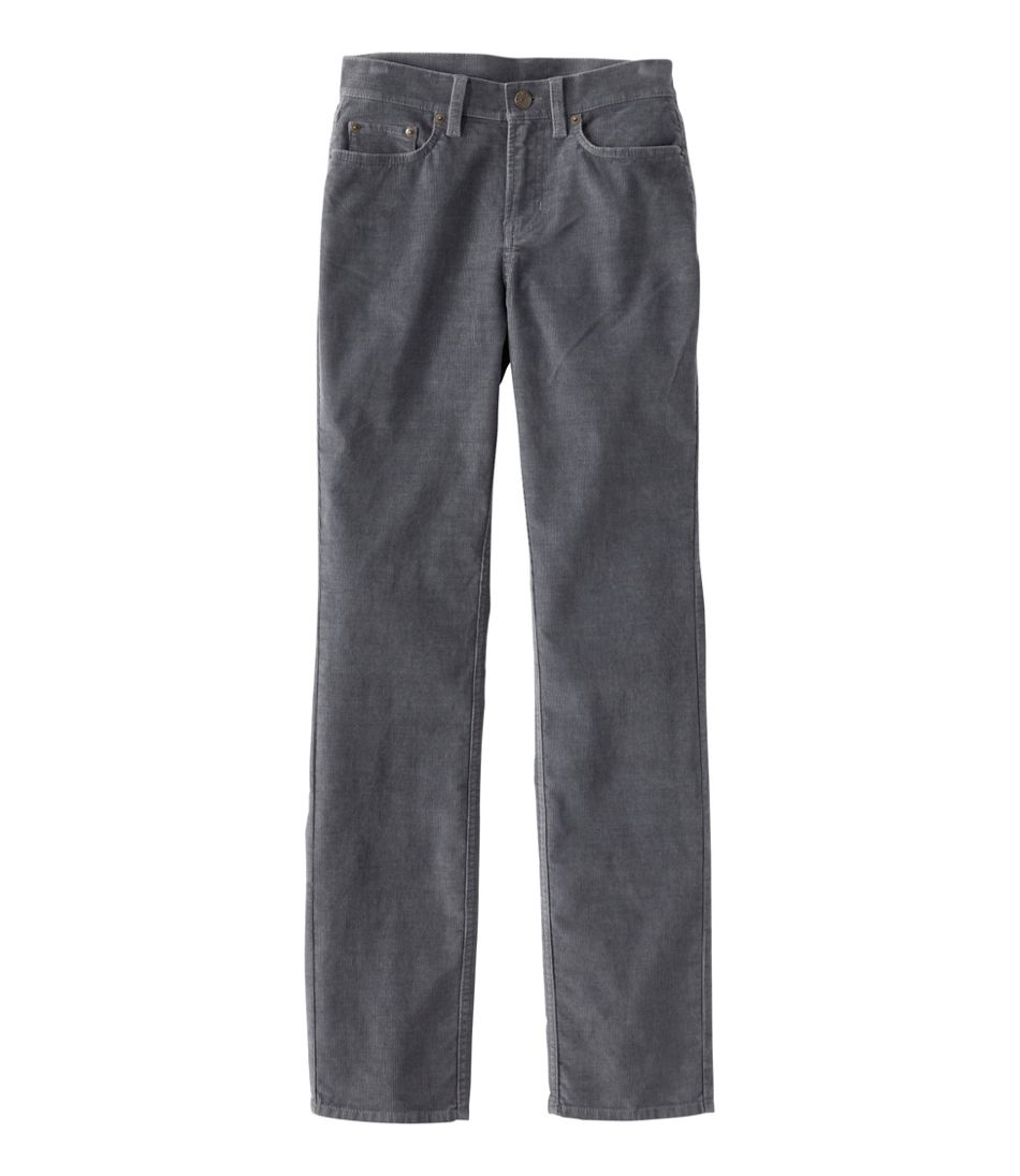 Women's BeanFlex Five-Pocket Corduroy Pants, Mid-Rise Straight-Leg - L.L.Bean Exclusive