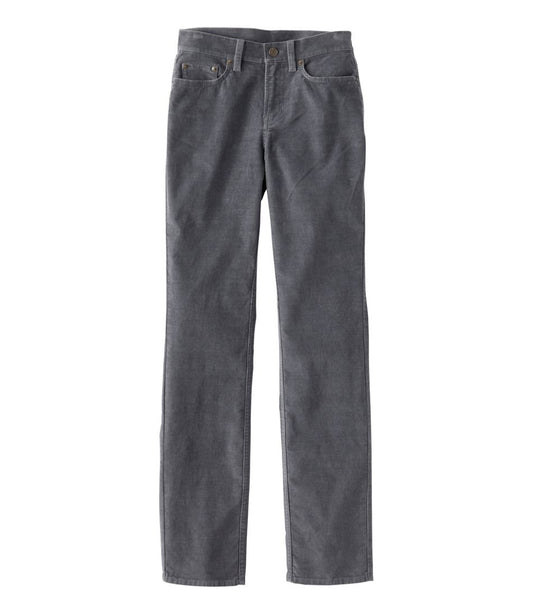 Women's BeanFlex Five-Pocket Corduroy Pants, Mid-Rise Straight-Leg - L.L.Bean Exclusive