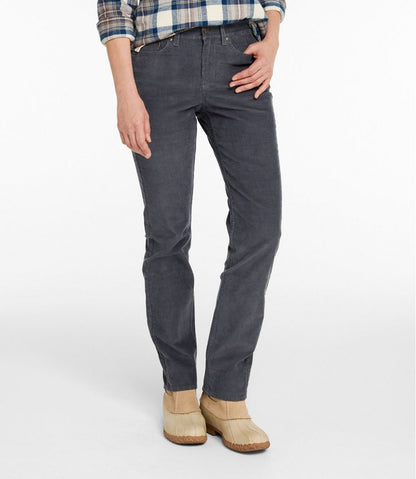 Women's BeanFlex Five-Pocket Corduroy Pants, Mid-Rise Straight-Leg - L.L.Bean Exclusive