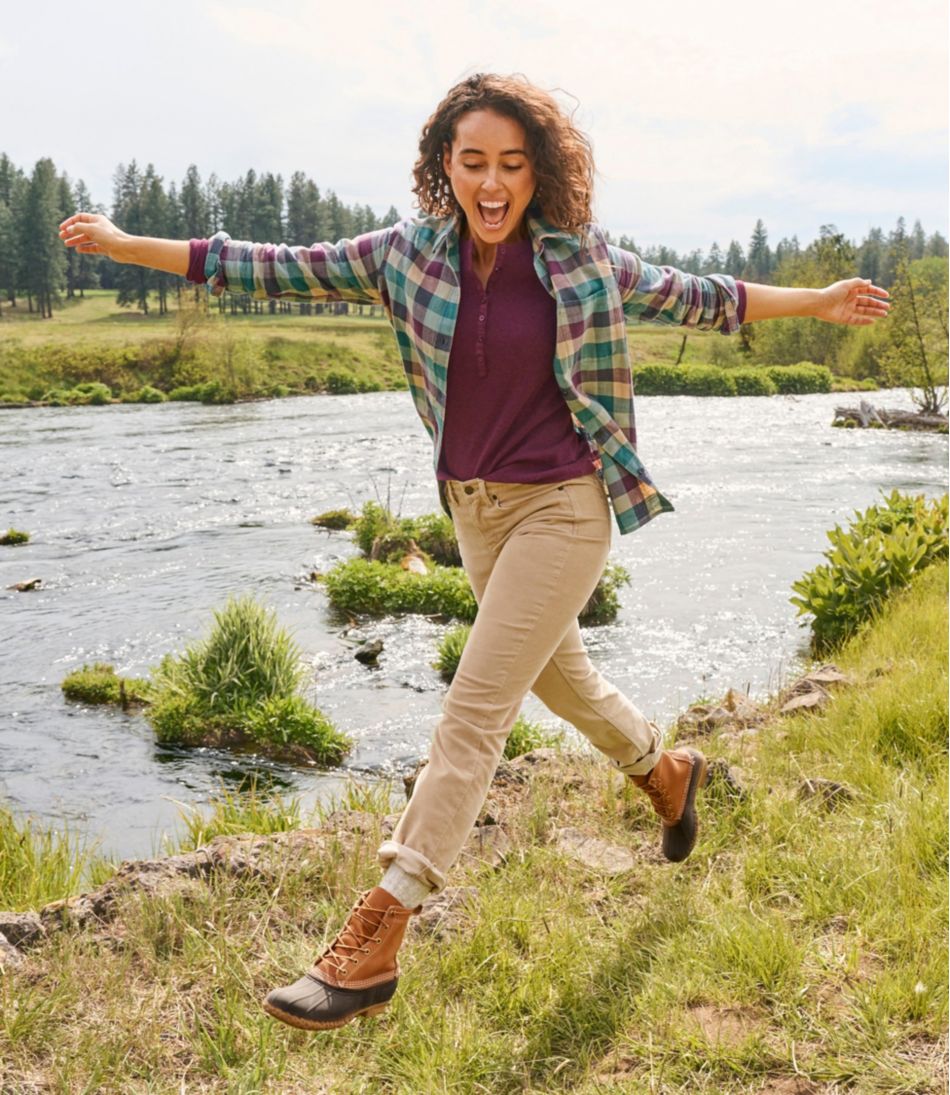 Women's BeanFlex Five-Pocket Corduroy Pants, Mid-Rise Straight-Leg - L.L.Bean Exclusive