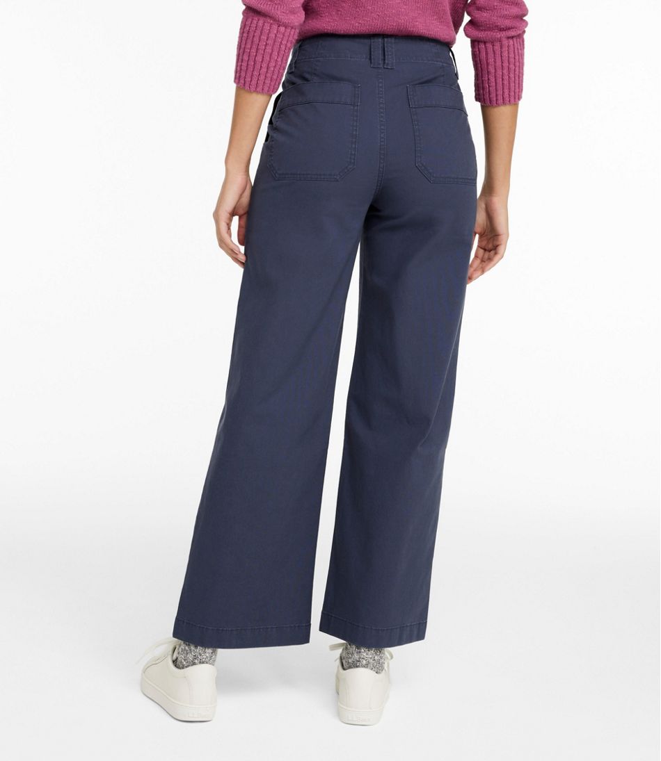 Women's 207 Vintage Cotton Canvas Pants, High-Rise Wide-Leg - L.L.Bean Essential
