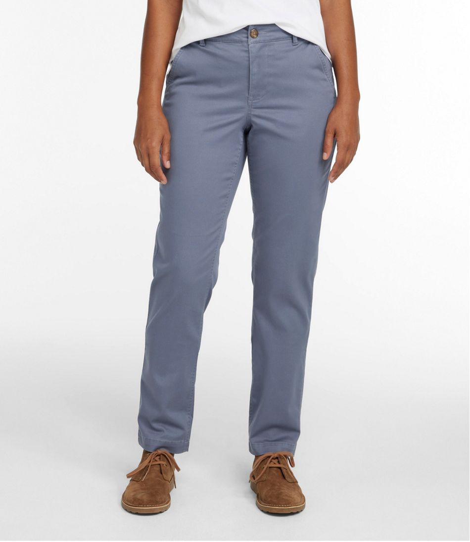 Women's Comfort Stretch Pants, Mid-Rise Straight-Leg Chino - L.L.Bean Great Value
