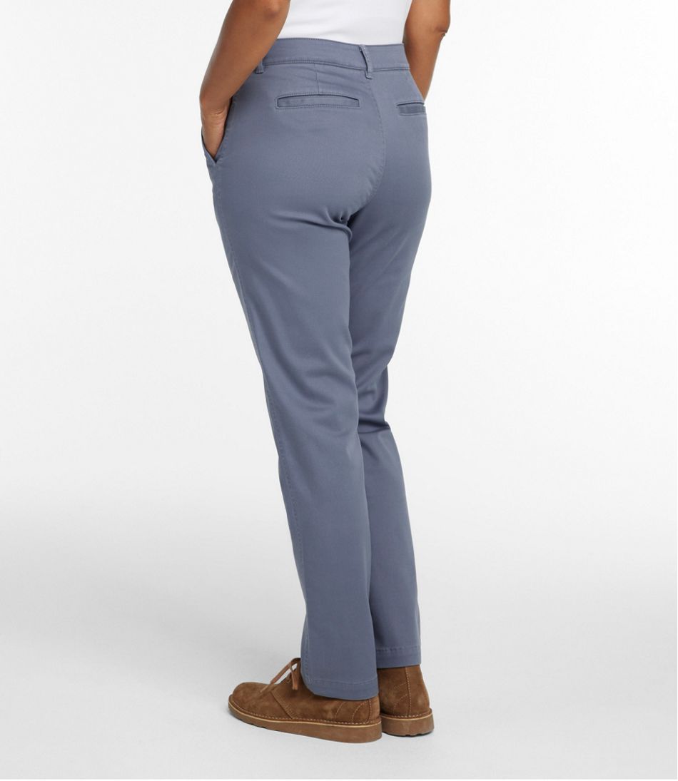 Women's Comfort Stretch Pants, Mid-Rise Straight-Leg Chino - L.L.Bean Great Value