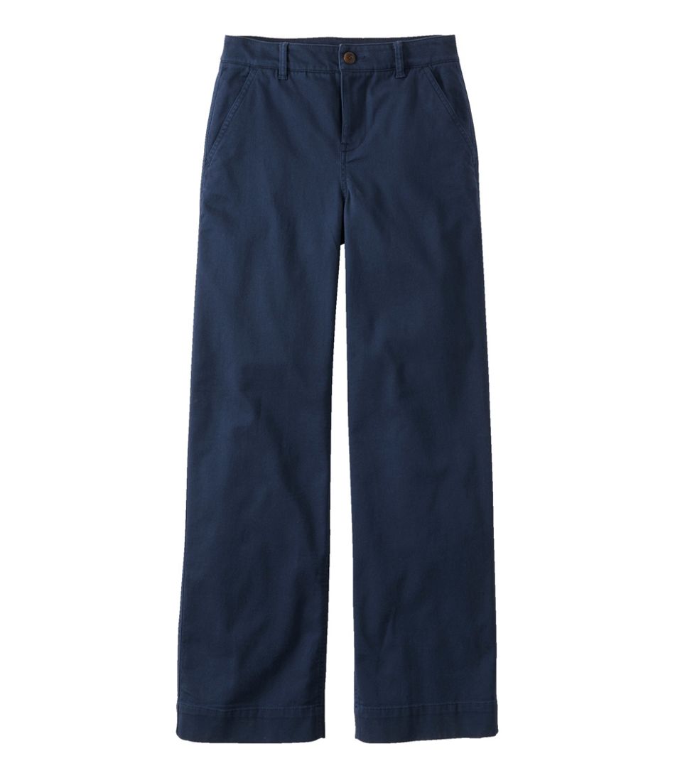 Women's Comfort Stretch Pants, Mid-Rise Wide-Leg Chino - L.L.Bean Trusted
