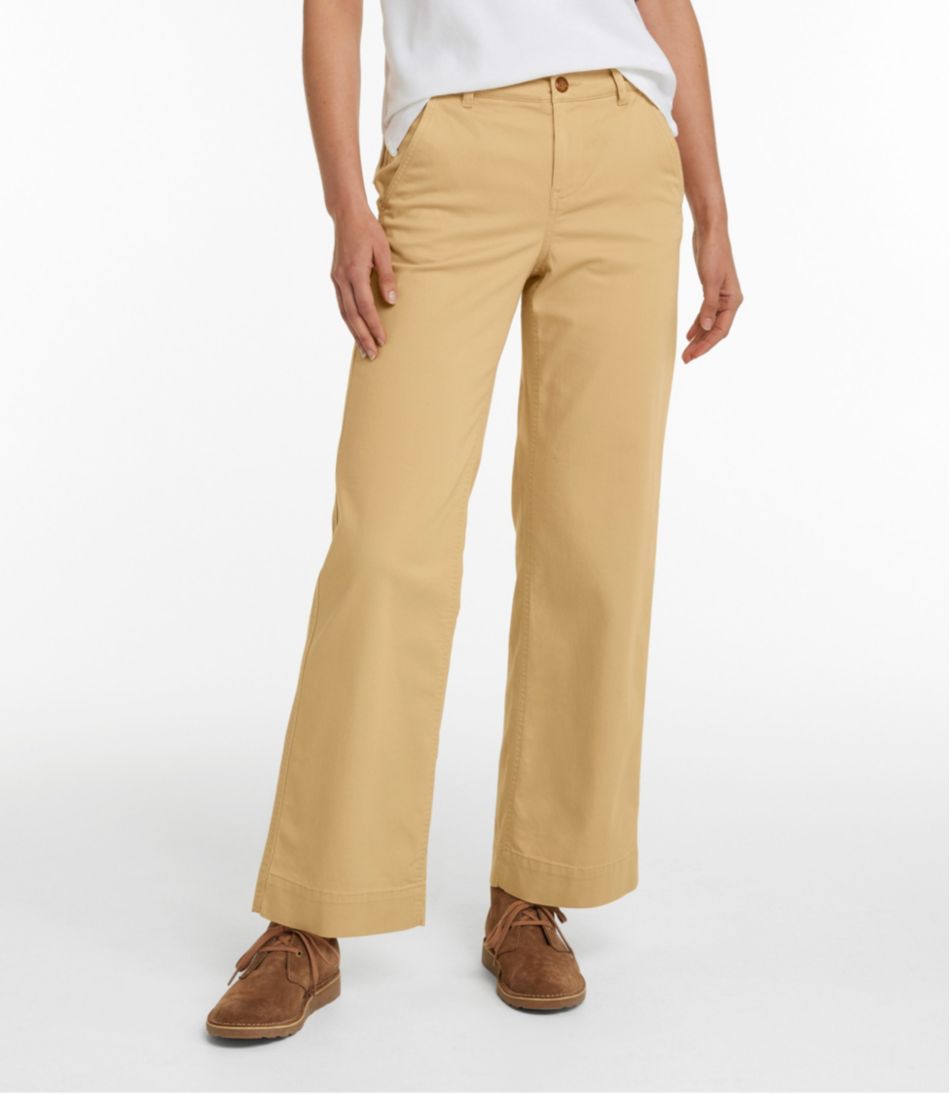 Women's Comfort Stretch Pants, Mid-Rise Wide-Leg Chino - L.L.Bean Trusted