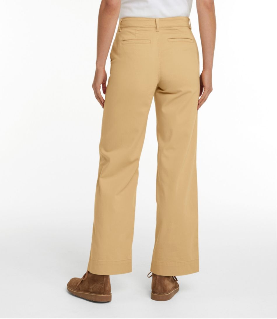 Women's Comfort Stretch Pants, Mid-Rise Wide-Leg Chino - L.L.Bean Trusted