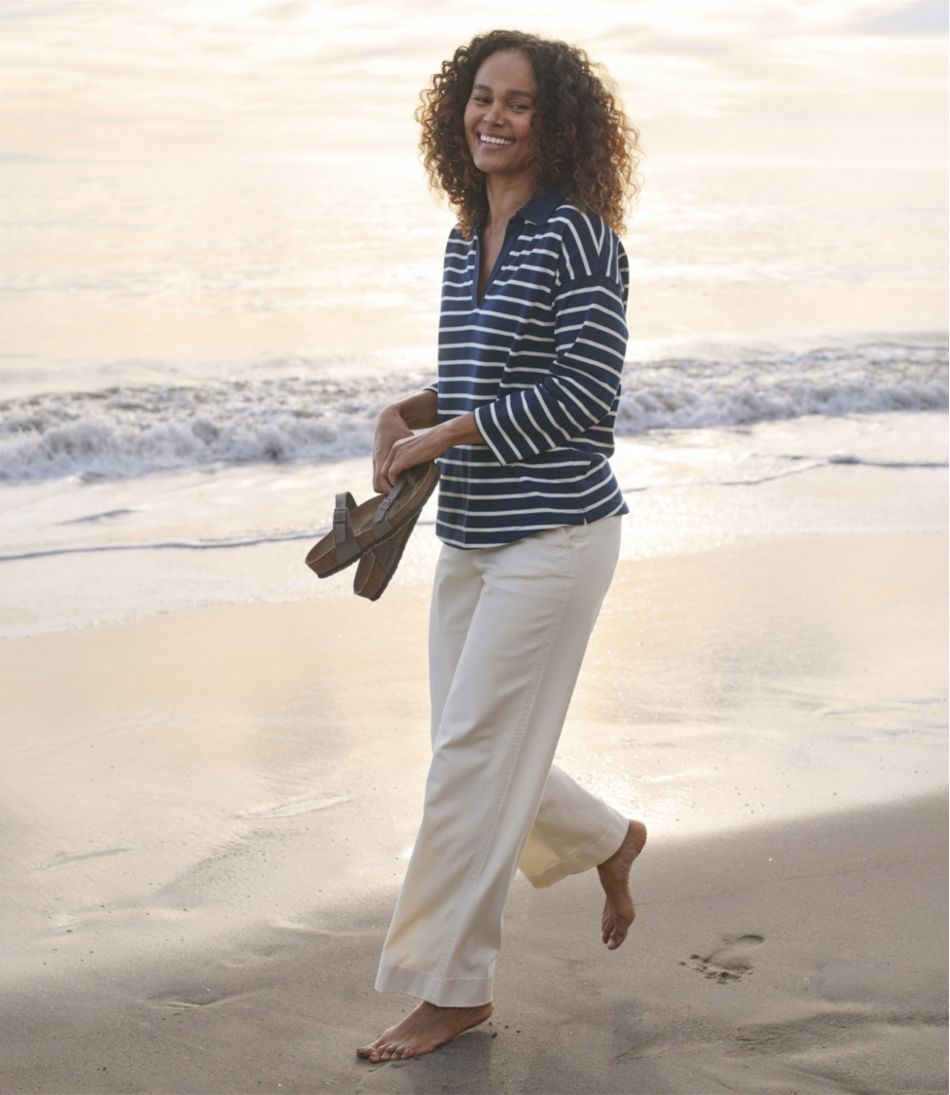 Women's Comfort Stretch Pants, Mid-Rise Wide-Leg Chino - L.L.Bean Trusted