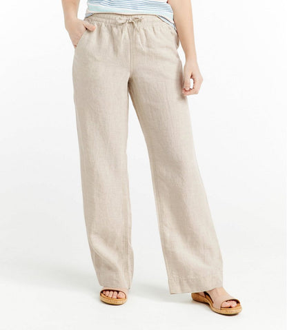 Women's Premium Washable Linen Pull-On Pants - L.L.Bean Premium