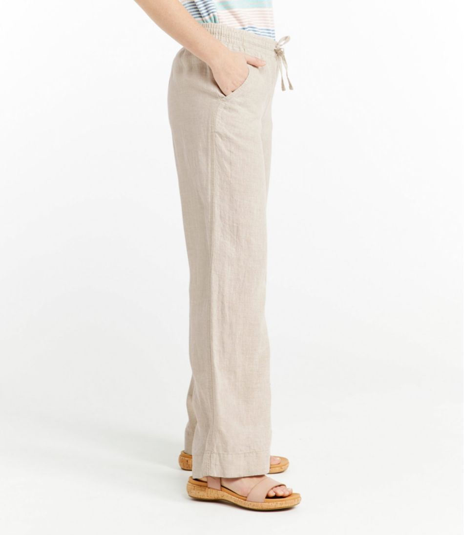 Women's Premium Washable Linen Pull-On Pants - L.L.Bean Premium