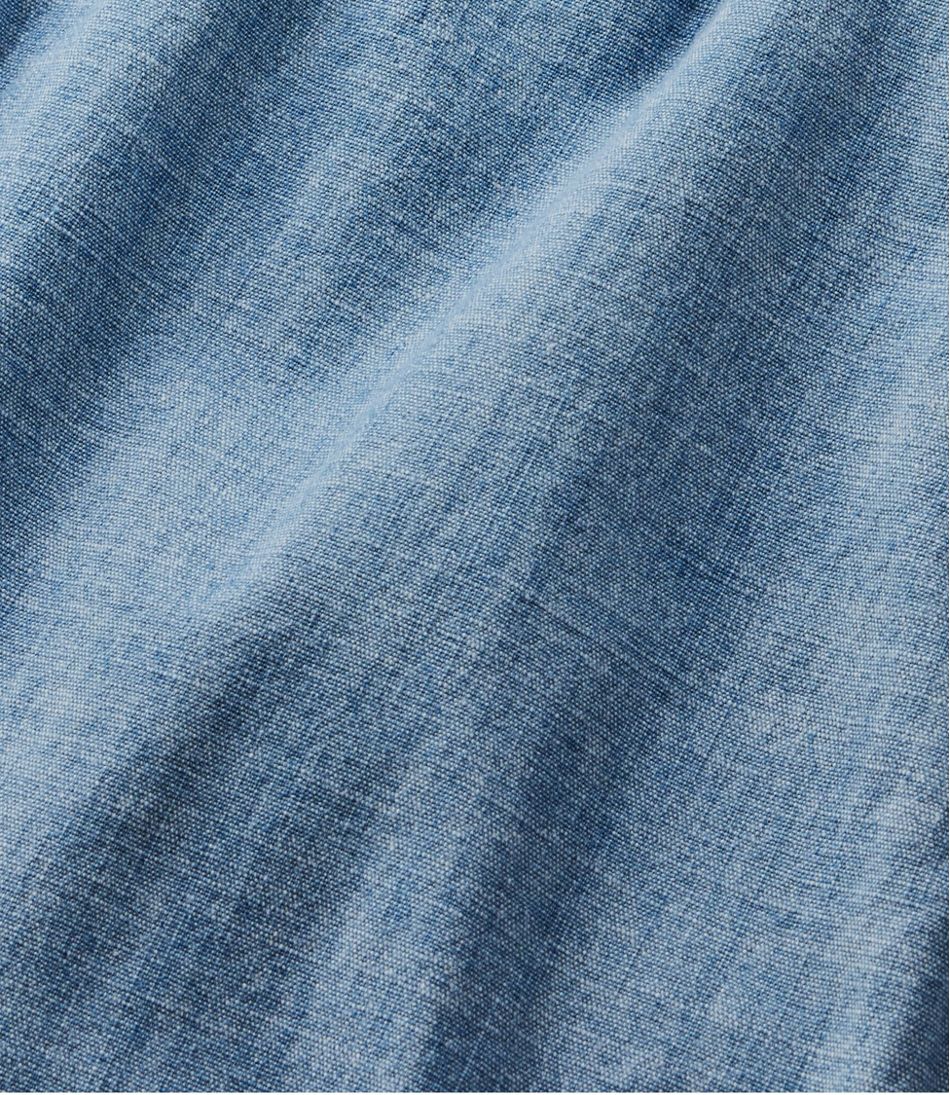 Women's Lakewashed Pull-On Chinos, Mid-Rise Wide-Leg Chambray - L.L.Bean Recommended