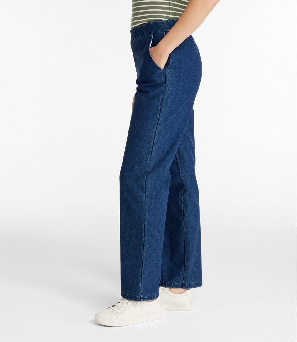 Women's Perfect Fit Pants, Denim Straight-Leg Fleece-Backed - L.L.Bean Classic