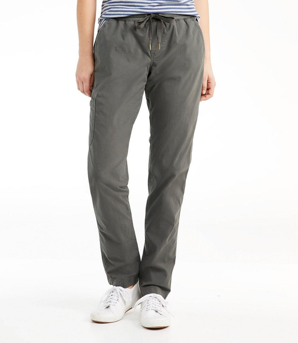 Women's Stretch Ripstop Pull-On Pants, Slim-Leg - L.L.Bean Essential
